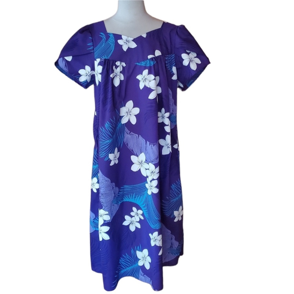 Vintage R.H.C. Purple &‎ White Floral Mumuu